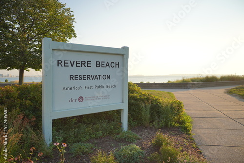 Revere Beach, Revere, Massachusetts, USA. It is a first public beach in America. It is close to Boston Logan Airport photo