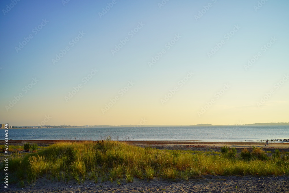 Revere Beach, Revere, Massachusetts, USA. It is a first public beach in America. It is close to Boston Logan Airport