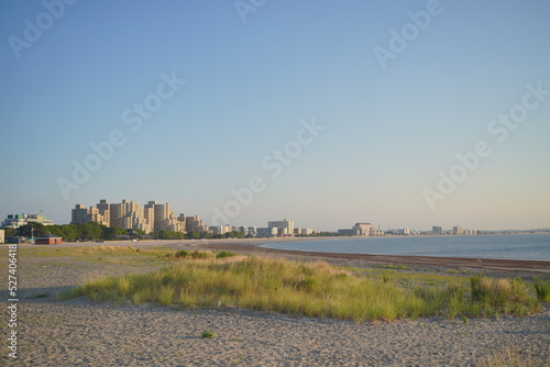 The morning of Revere Beach, Revere, Massachusetts, USA. It is a first public beach in America. It is close to Boston Logan Airport	
 photo