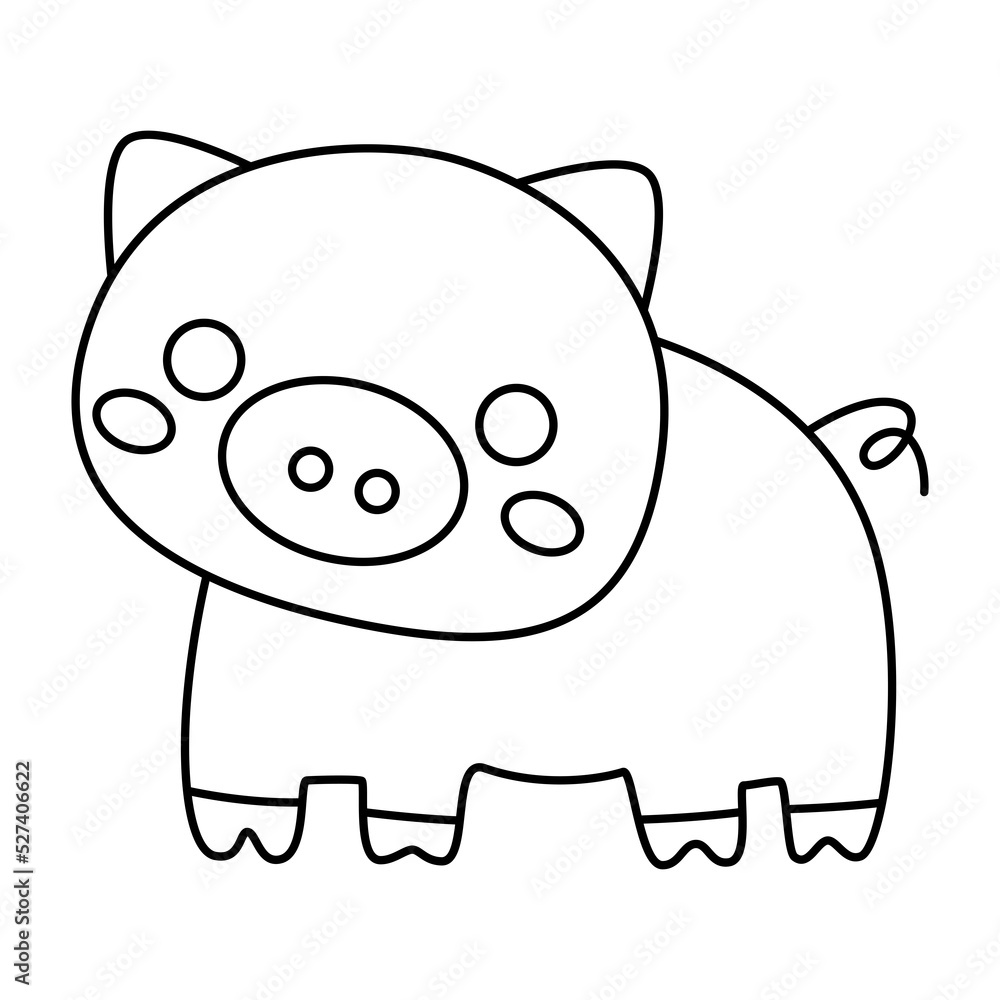 Pig editable stroke line icon Pig editable stroke line icon
