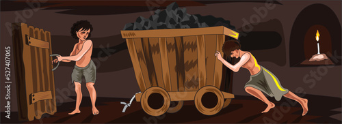 Coal miner’s day vector illustration