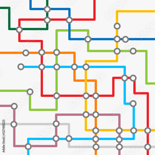 Underground Metro Map Seamless Pattern Background. Vector