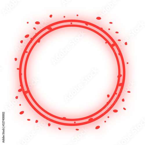 neon glitter circle frame
