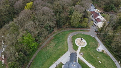 Drone view of the famous wall of geraardsbergen photo