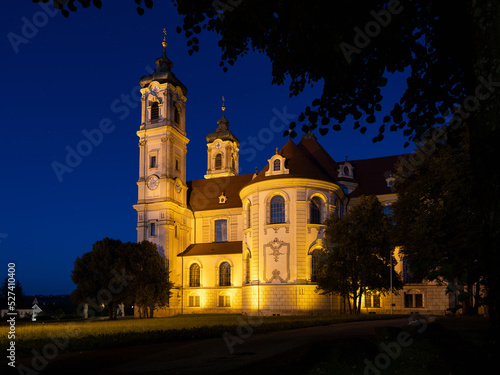 Illuminated Benedictine abbey Ottobeuren