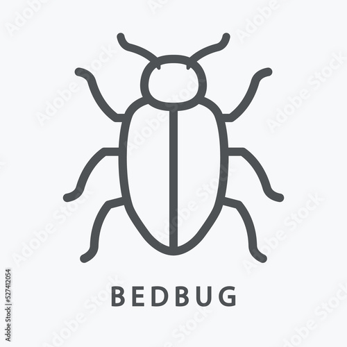 bedbug icon design vector flat isolated illustration