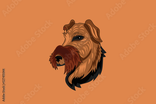 Airedale terrier vector illustration on white background