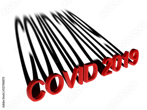 Covid-2019 Coronavirus concept inscription typography design