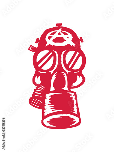 Punk Anarchie Gasmaske Retro 