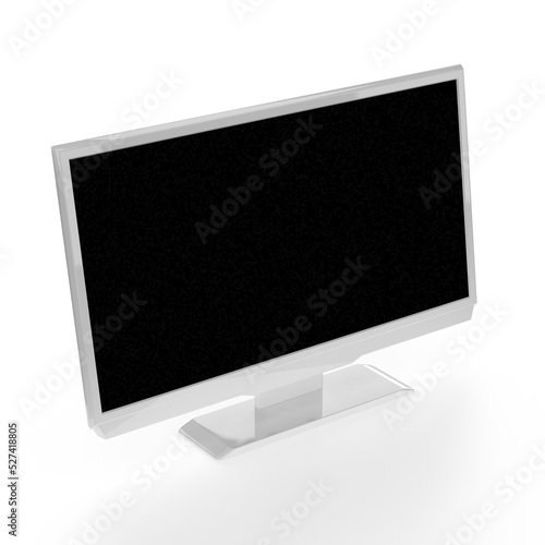 LED LCD tv isolated on white background. 3D rendering