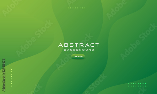 Abstract minimal background with green gradient. Modern fluid shapes composition with trendy gradients. Vector illustration