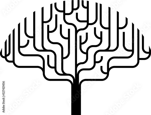 Abstract tree silhouette il...
