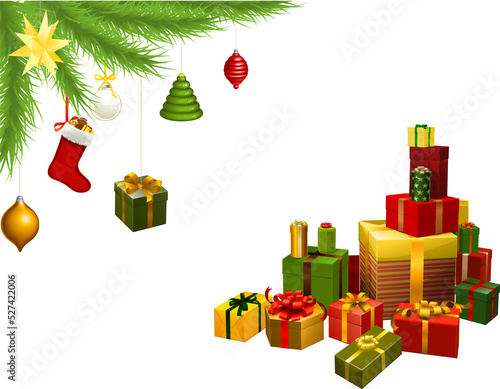 Christmas tree decorations ...