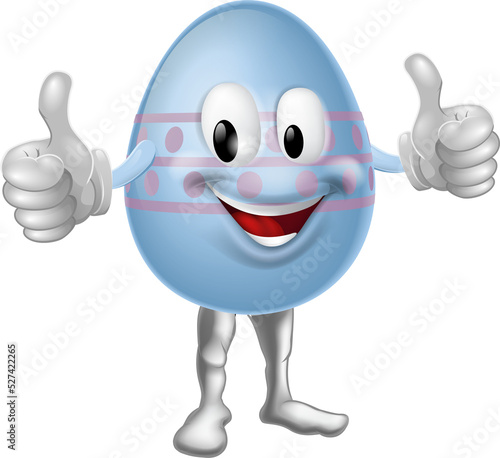 Cartoon Easter Egg Character