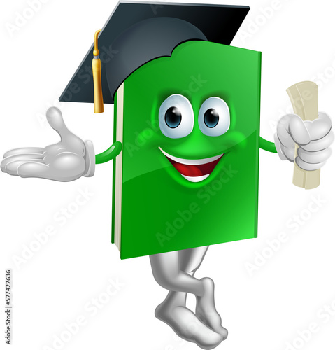 Graduate education book mascot
