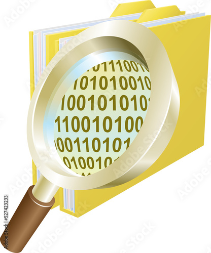 Magnifying glass binary dat...