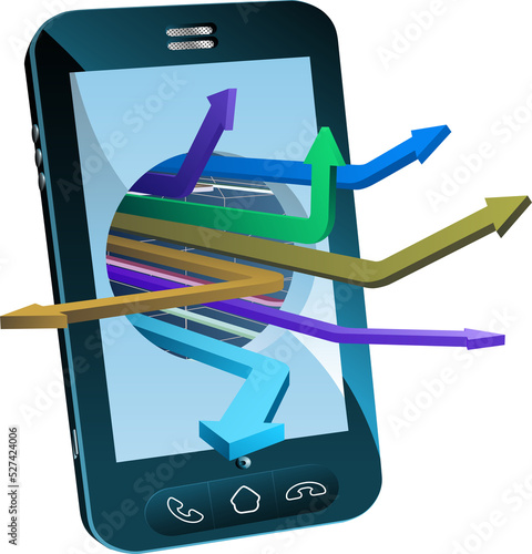 Phone arrows concept
