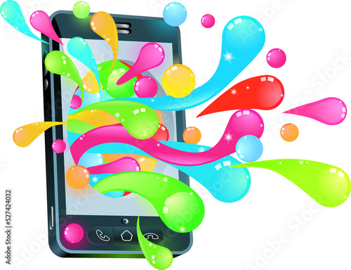 Cell phone jelly bubble con...