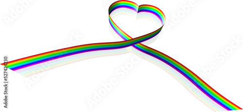 Rainbow coloured heart shap...