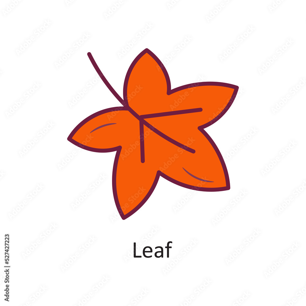 Leaf vector filled outline Icon Design illustration. Halloween Symbol on White background EPS 10 File Leaf vector filled outline Icon Design illustration. Halloween Symbol on White background EPS 10 File