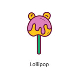 Lollipop vector filled outline Icon Design illustration. Halloween Symbol on White background EPS 10 File