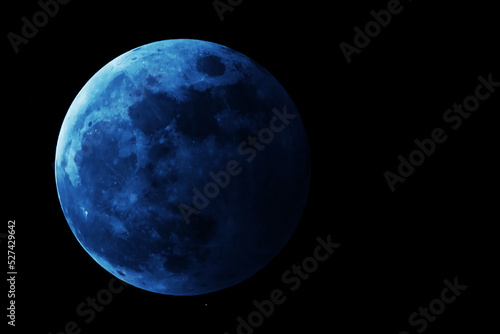 Beautiful moon on a dark background. Elements of this image furnished by NASA