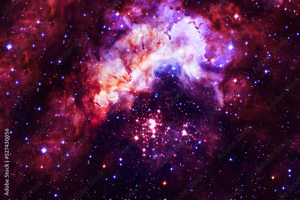 Fototapeta premium Beautiful pink space nebula. Elements of this image furnished by NASA