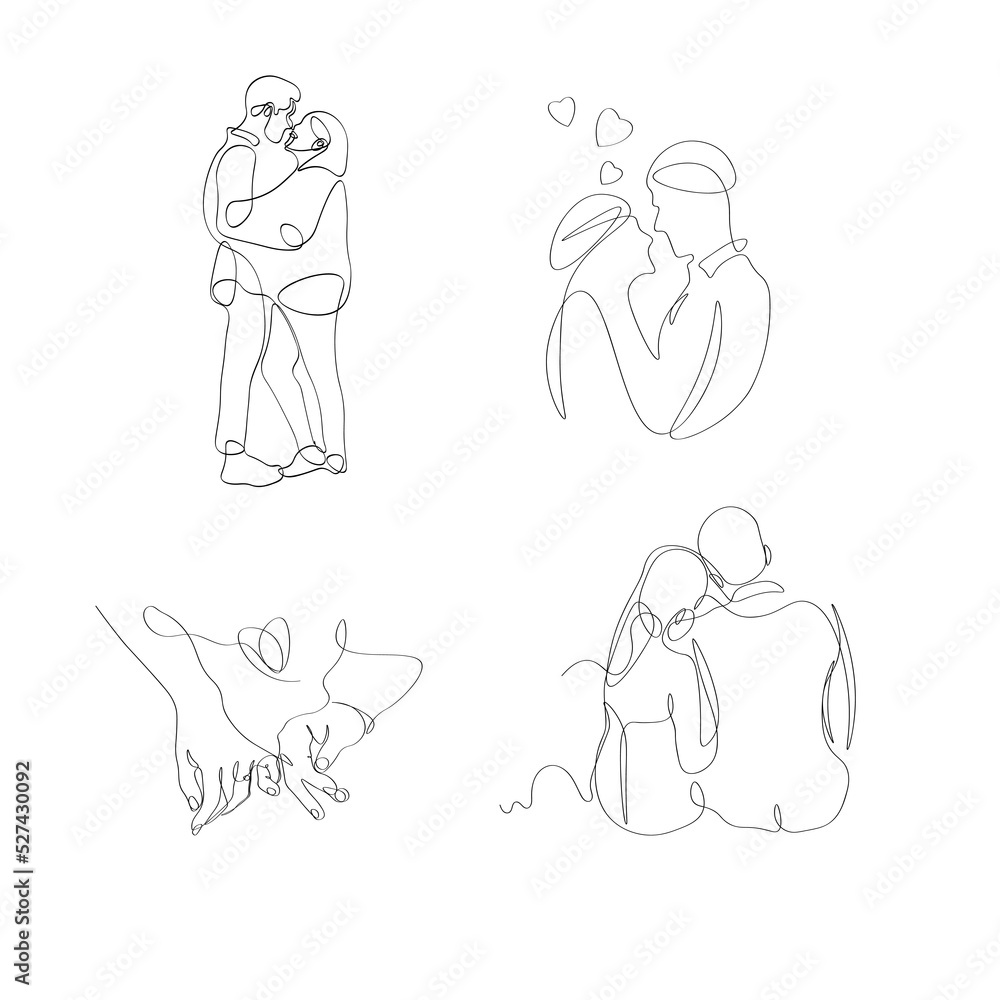 couple one line vector couple one line vector