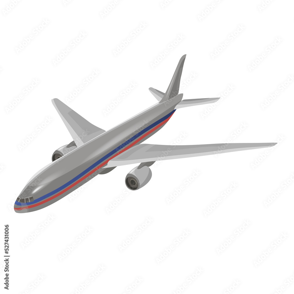 Airplanes vector image design, passenger airplane. Transportation and aircraft illustration and design element