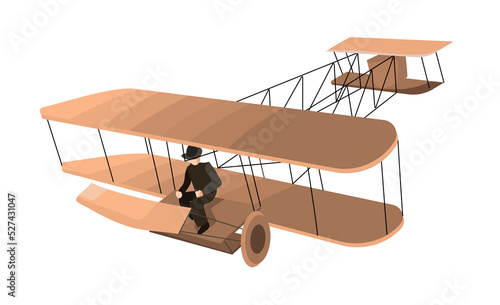 Airplanes vector image design old airplane model, private jet, passenger airplane. Transportation and aircraft illustration and design element