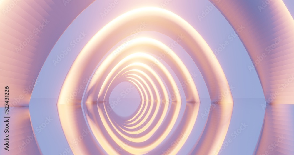 Obraz premium Abstract architecture background arched interior 3d render