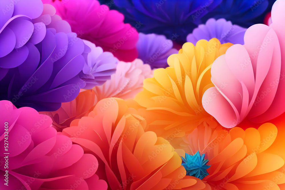 beautiful colourful floral background, abstract nature wallpaper, rainbow color flowers, zen spa aromatherapy massage, 3d render, 3d illustration beautiful colourful floral background, abstract nature wallpaper, rainbow color flowers, zen spa aromatherapy massage, 3d render, 3d illustration