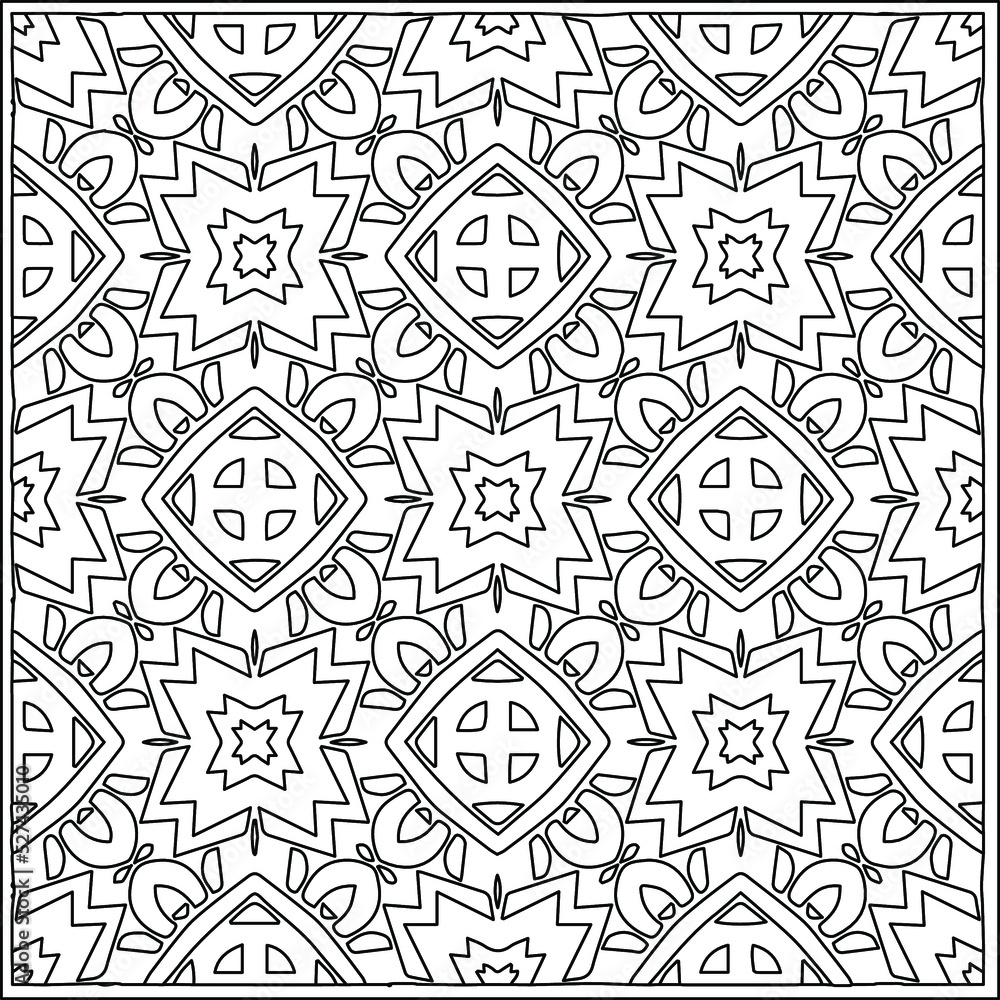 Vector pattern with symmetrical elements . Repeating geometric tiles from striped elements.Monochrome texture.Black and 
white pattern for wallpapers and backgrounds.line art.