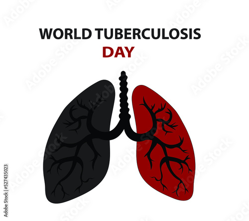 World tuberculosis day poster vector illustration