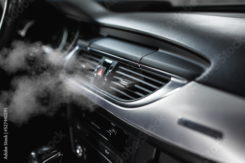 Air ventilation grille, fresh air is coming out.