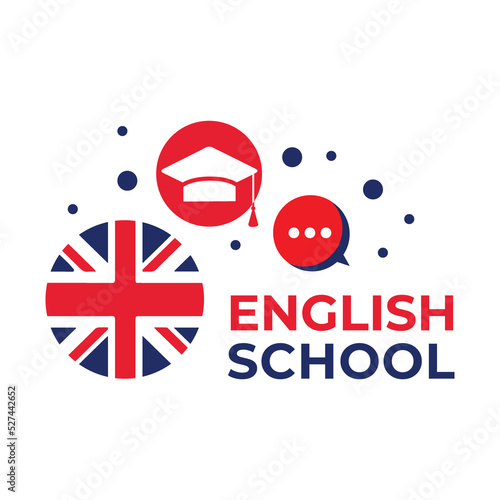 Vector logo of the English language school