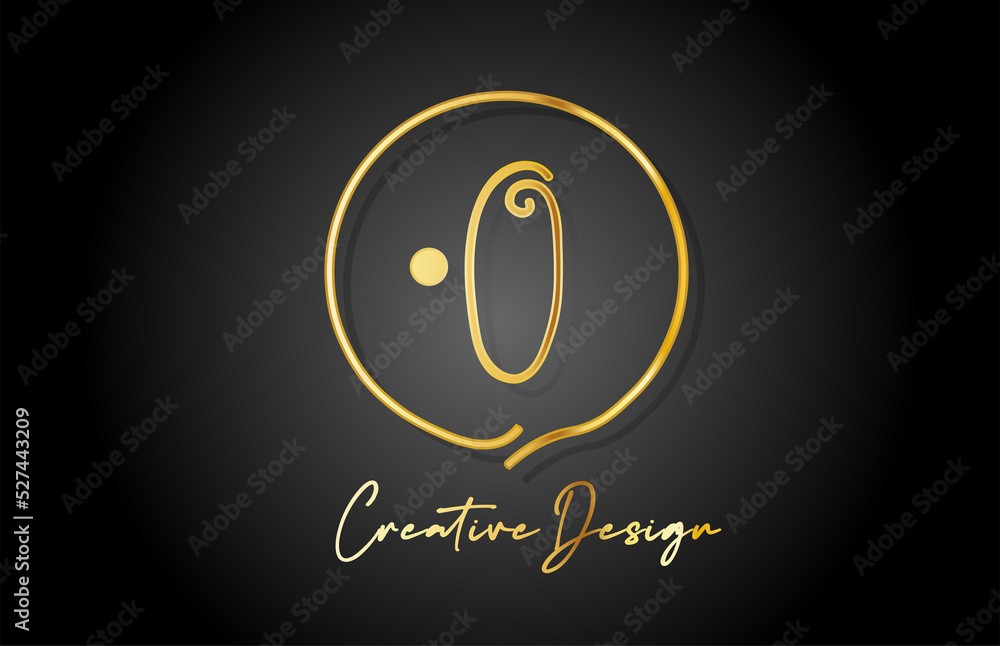 O gold yellow alphabet letter logo icon design with luxury vintage style. Golden creative template for company and business O gold yellow alphabet letter logo icon design with luxury vintage style. Golden creative template for company and business