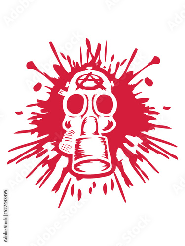 Farbklecks Gasmaske Punk Anarchie 