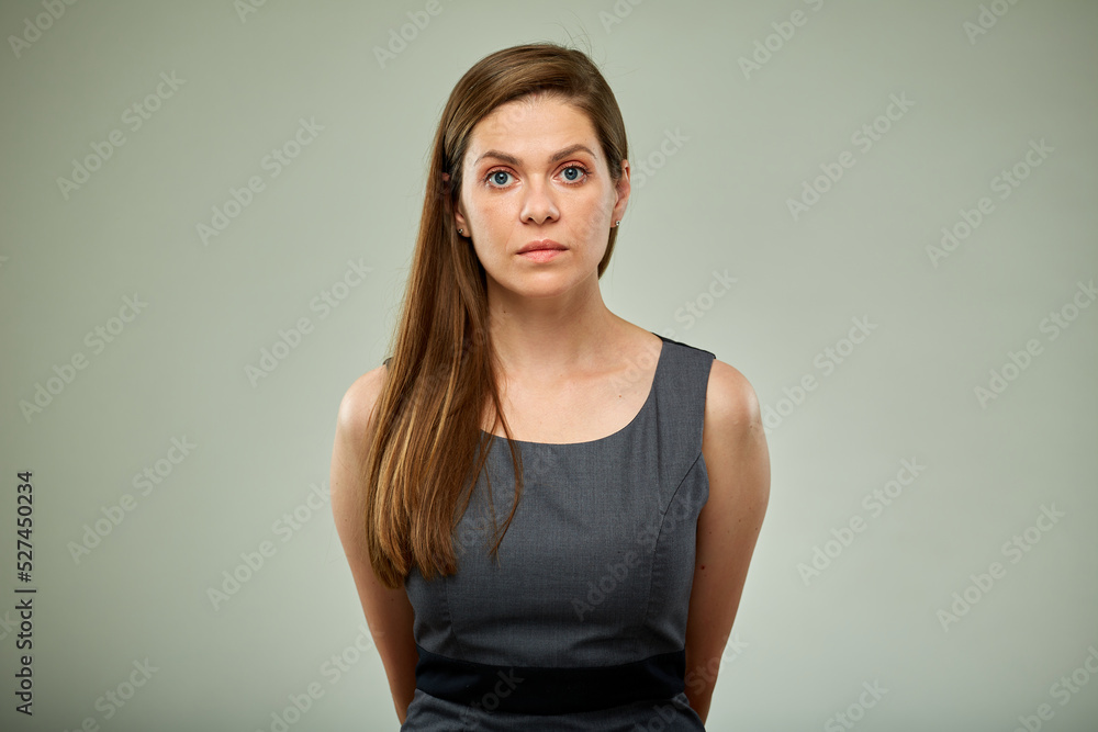 Obraz premium Serious successful woman isolated portrait.