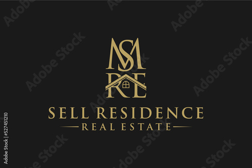 Property house logo design real estate intial logo letter symbol luxury gold