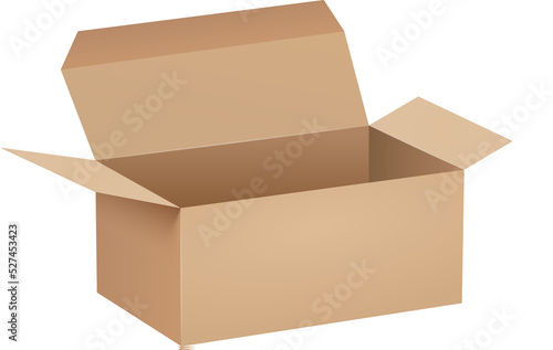 Konstfotografi Cardboard box packing isolated icon