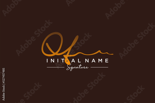 Initial QT signature logo template vector. Hand drawn Calligraphy lettering Vector illustration.