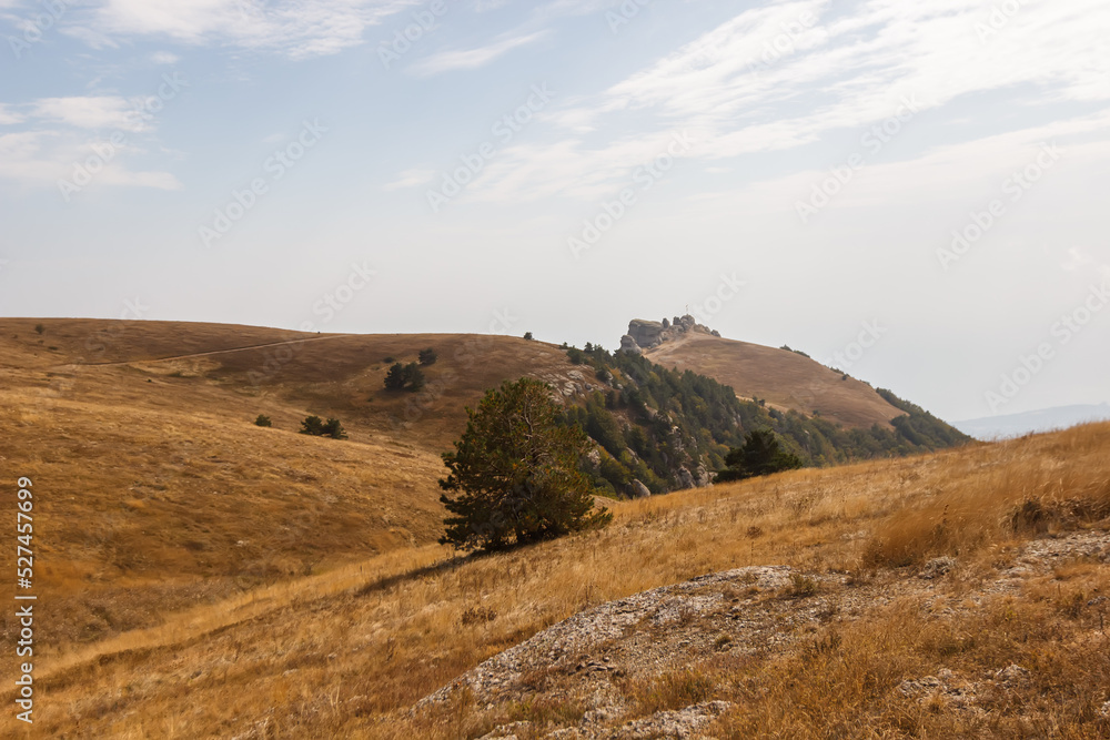 Fields at the top of the Demerdzhi rock massif