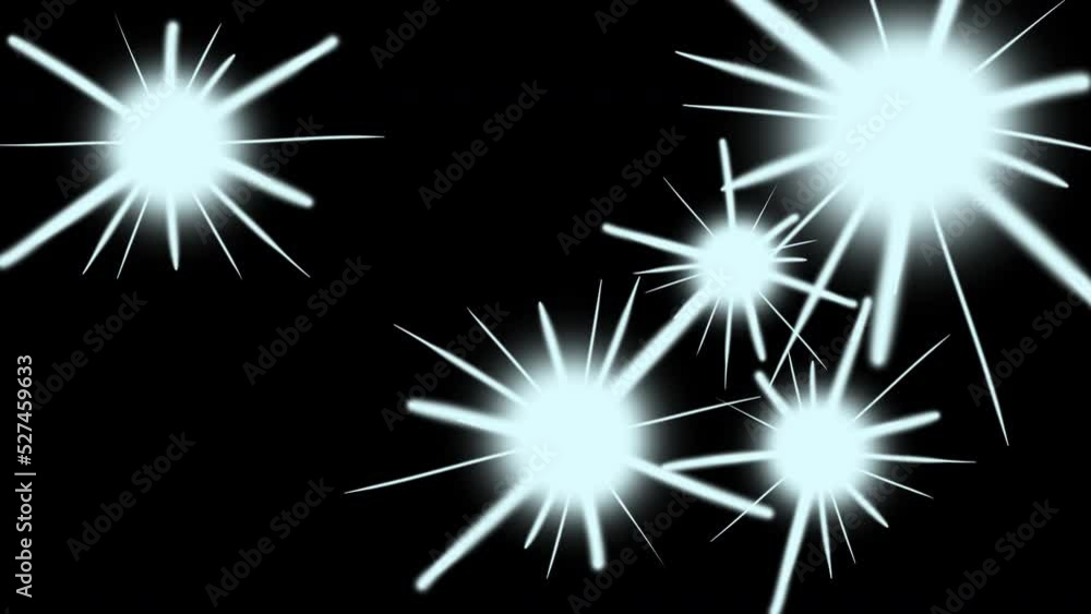 Animation of flashes of paparazzi cameras on a black screen. A cartoon