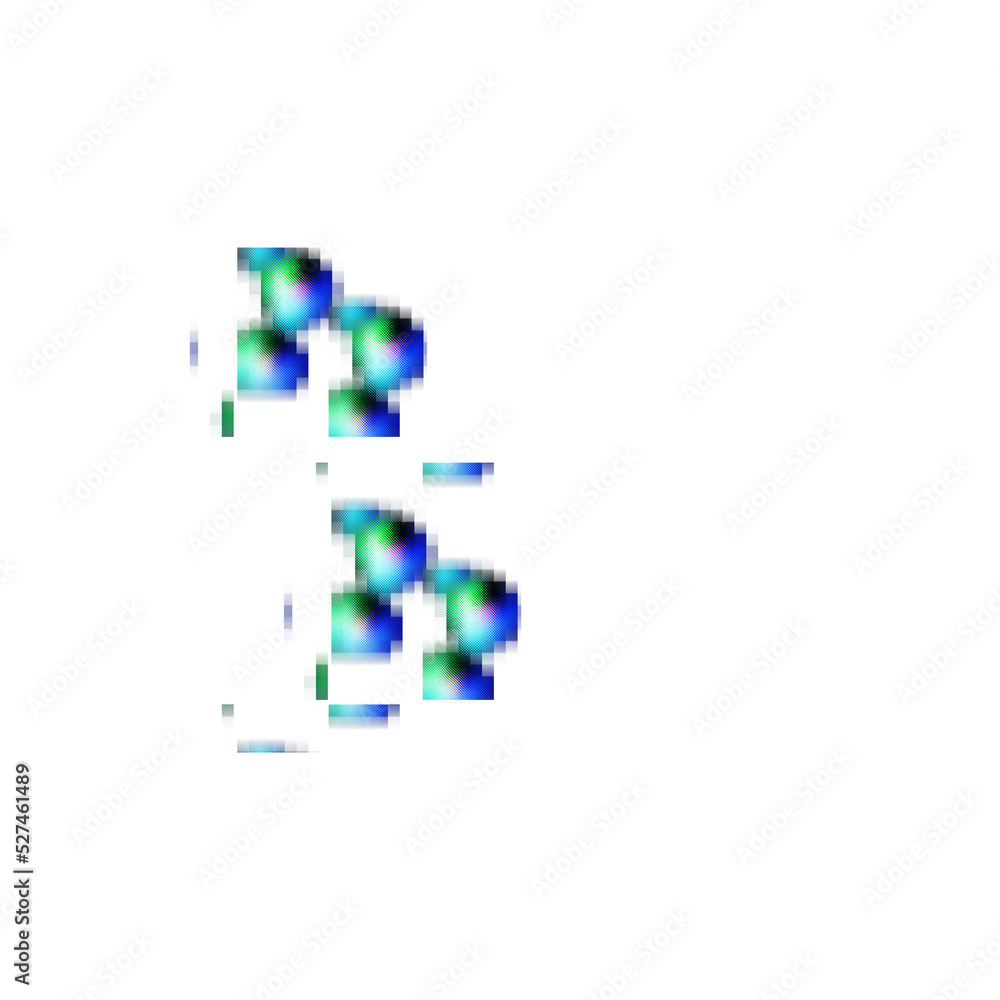 Fototapeta premium Isolated transparent abstract glitch art texture element.