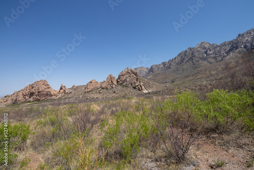 landscape in the Organ Mountains in New Mexico