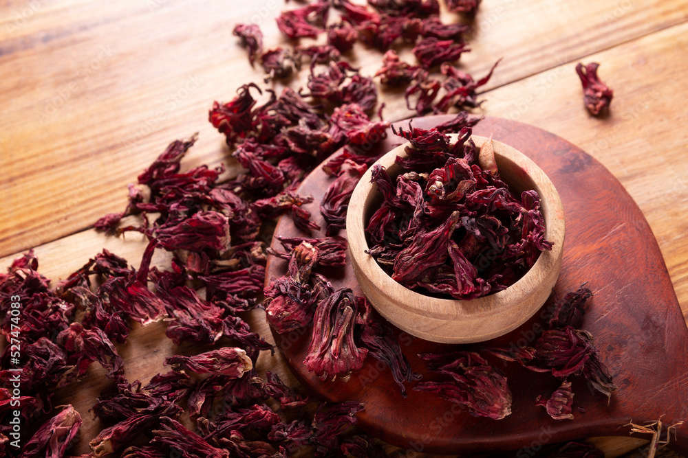 Hibiscus Sabdariffa. Also known as Jamaica, red guinea sorrel, rosella
