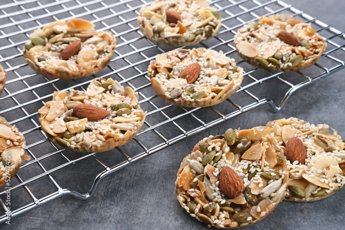 Florentine Cookies With Mixed Nut And Dried Fruits And Seeds Fototapet