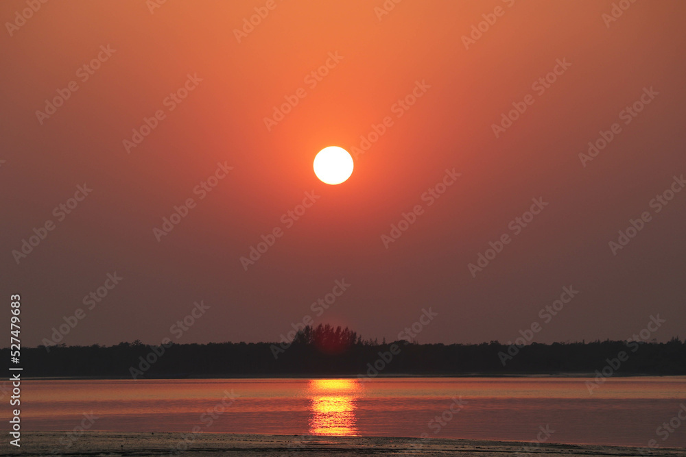Spectacular Sunset at Kuakata Sea Beach, Patuakhali, Bangladesh