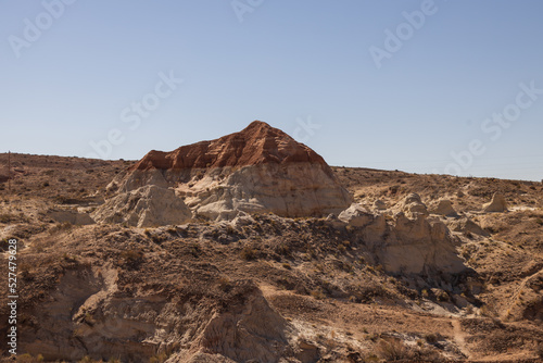 Red and white sandstone rock formations in Arizona 